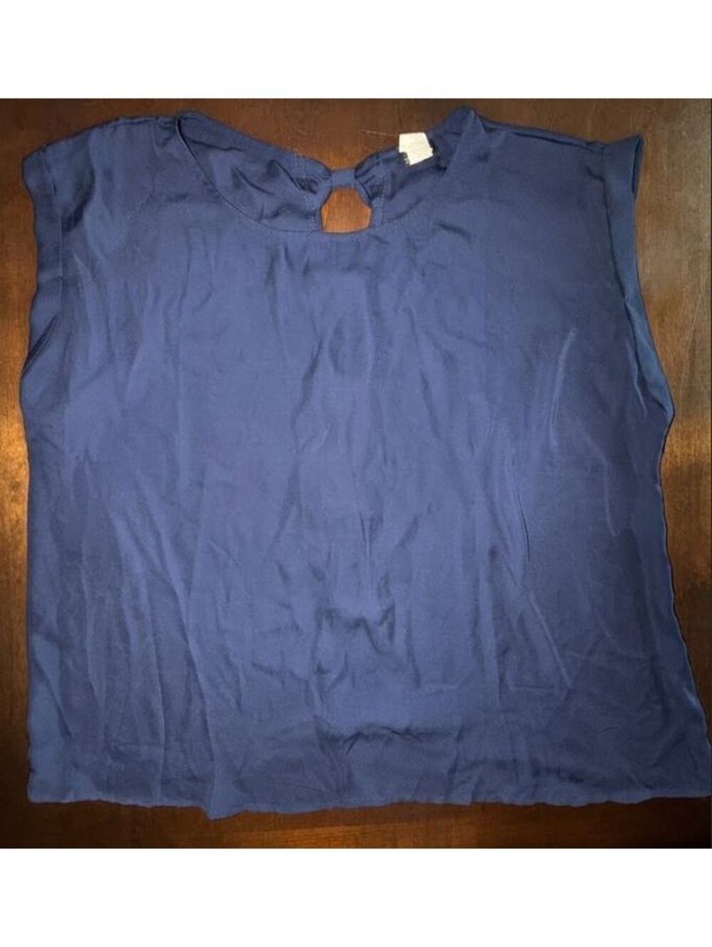 Women’s Plus Size 3X Navy Blue Sleeveless Bow Back Blouse